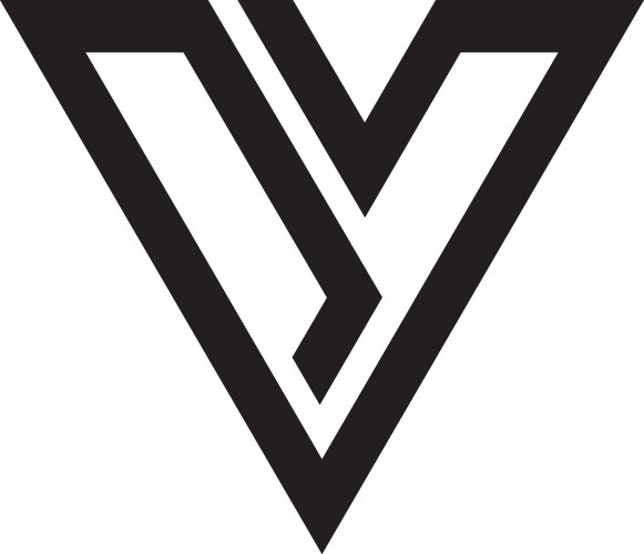 Letter v symbol design Royalty Free Vector Image