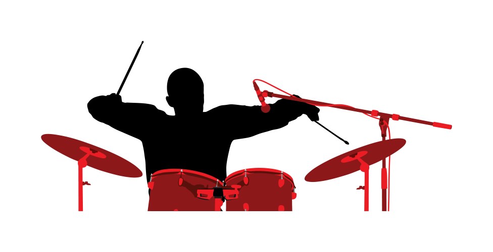 Drummer Silhouette Vector Drummer Free Vector Clipart Images On