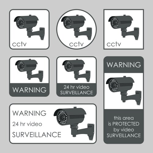 Cctv camera security surveillance system Vector Image