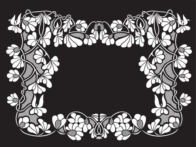 Floral frame Vector Image