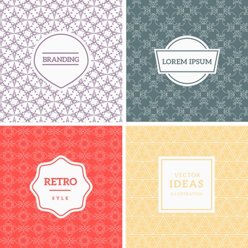 set of vintage backgrounds vector image