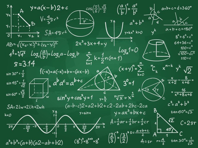 math theory mathematics calculus on class vector image vector image