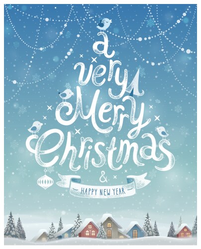 Festive Winter Scene Vector Image