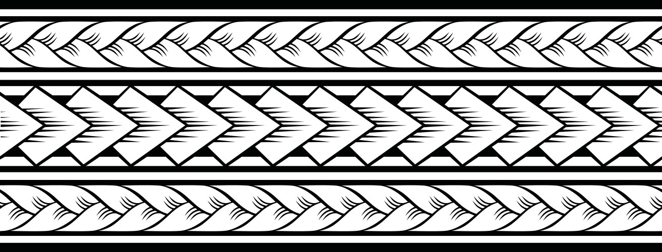 Polynesian Tribal Band - Samoa & Fiji Vector Image