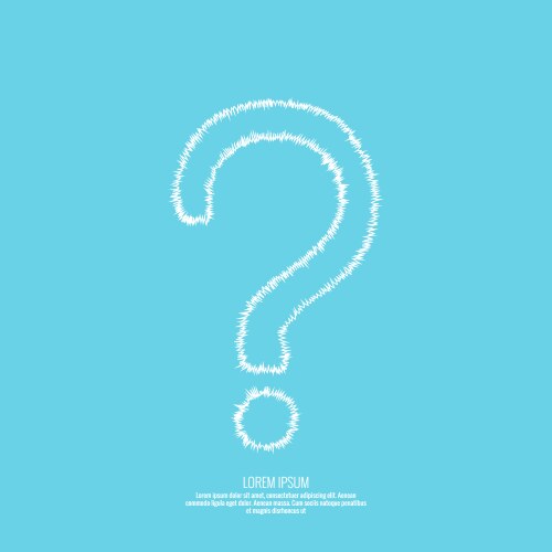 question mark hand drawn vector image