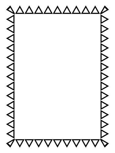 Black Rectangular Frame - A4 Format vector image