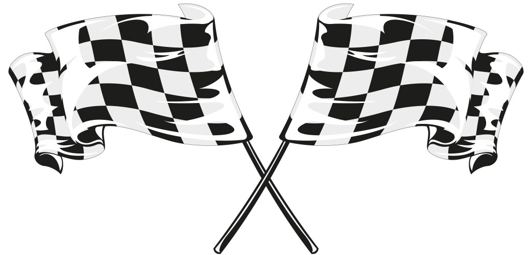 Checkered flag racing Royalty Free Vector Image