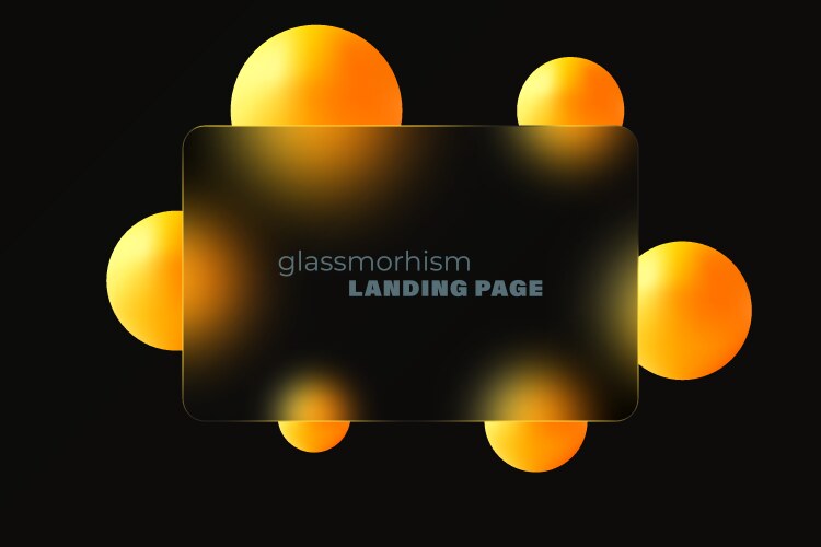 Banner template glass morphism transparent Vector Image