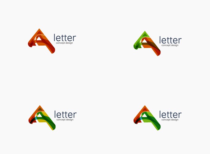 modern a letter company logo vector image