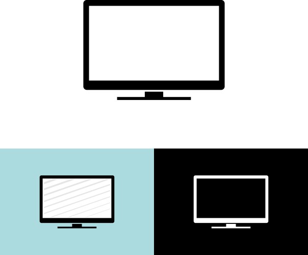 Blank modern tv screen template Royalty Free Vector Image