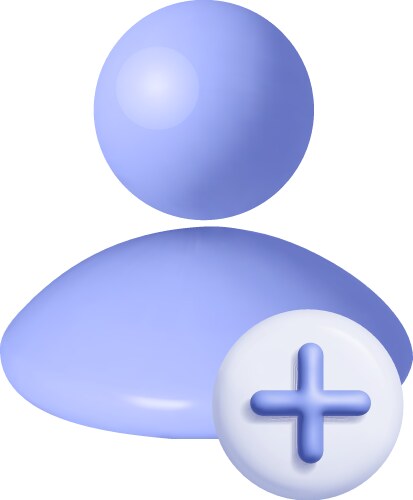 3d add user avatar create group symbol new vector image