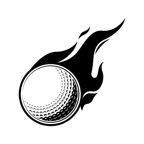 golf fire logo template design vector