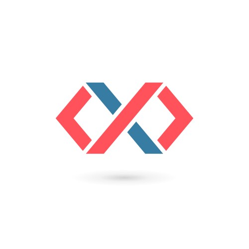 X Infinity Loop Logo Icon – Royalty-Free Vector | VectorStock