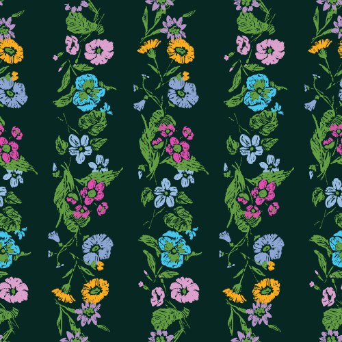 Seamless pattern from various drawn delicate Vector Image