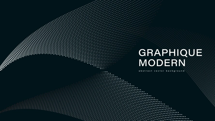Abstract dark background with wavy lines Vector Image