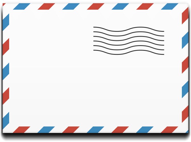 air post envelope international mail blank vector image