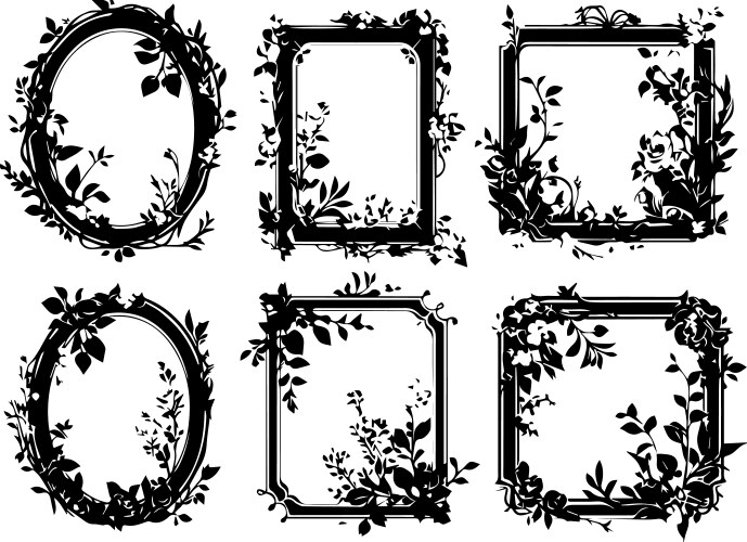 Elegant Ornate Frames Set Royalty Free Vector Image