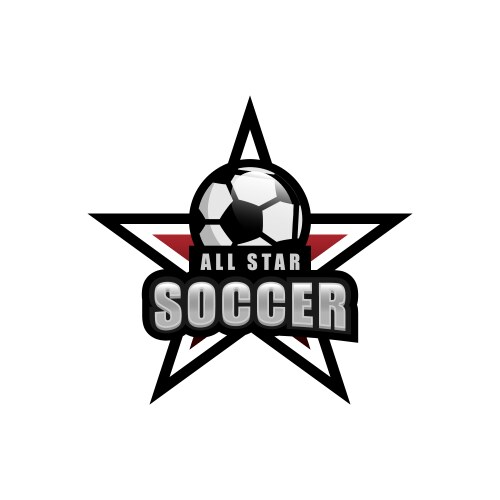 All star for soccer emblem logo design vector image