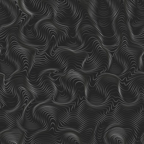 Black and white wavy lines seamless pattern Vector Image