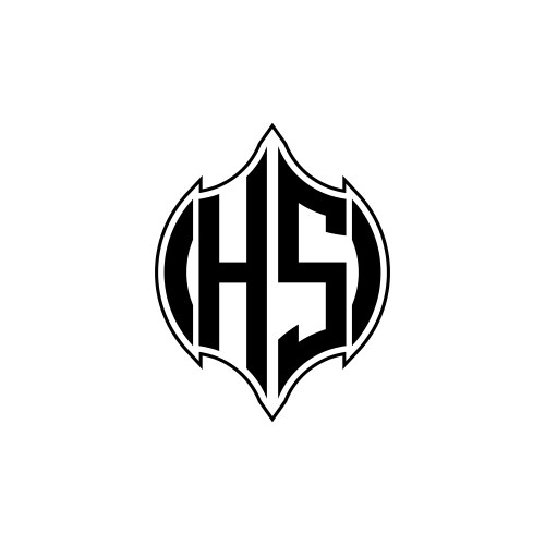 Sh logo monogram shield crown luxury design Vector Image