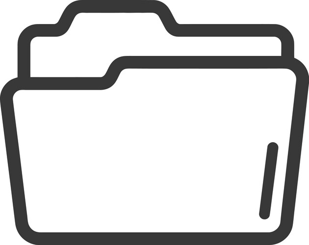 Mountain Folder Icon - Minimalist – Royalty-Free Vector | VectorStock