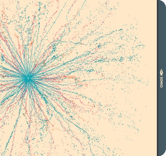 Array with dynamic particles 3d vector image