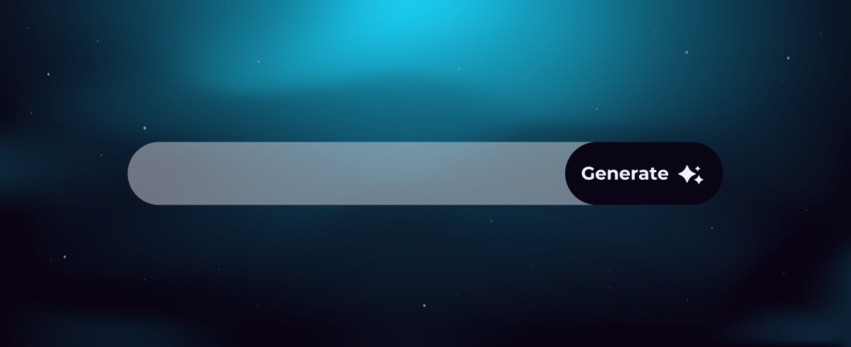 Ai interface search bar with generate button vector image