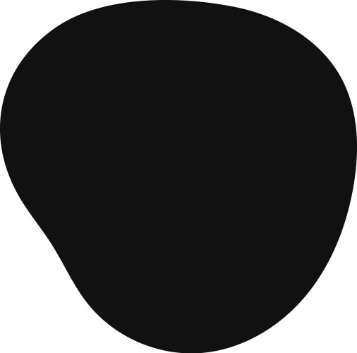 Irregular black blob shape with soft edges vector image