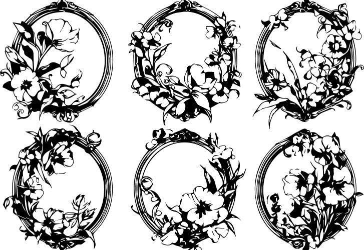 Elegant Ornate Frames Set Royalty Free Vector Image