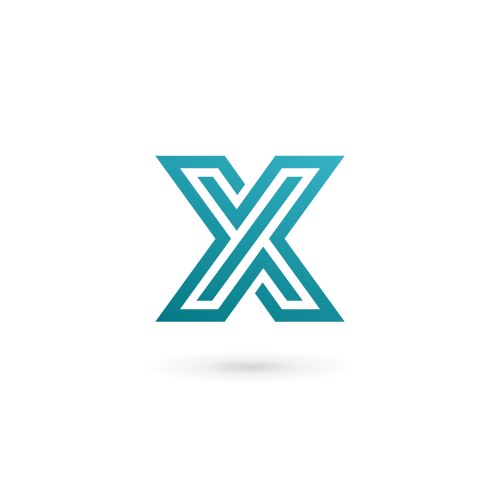 Letter x cross logo icon design template elements Vector Image
