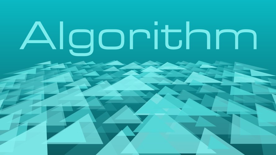 Algorithm concept triangles shapes abstraction vector image