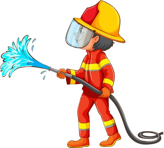 Fireman fire fighter Royalty Free Vector Image