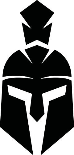 Spartan helmet logo template Vector Image