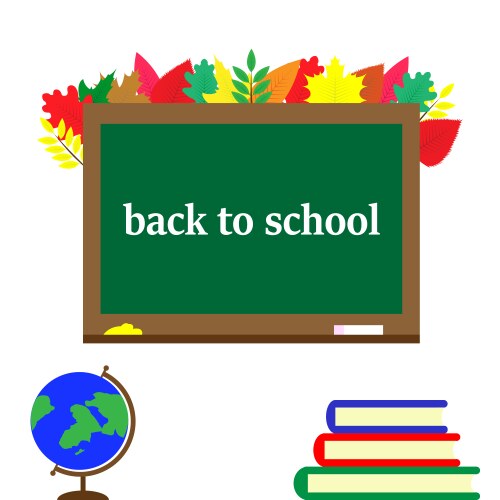 Back to school postcard vector image