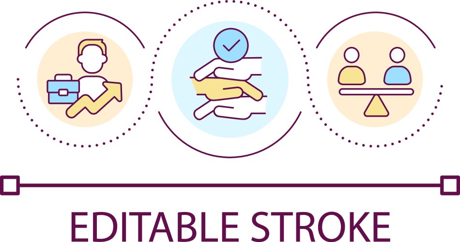 Employee engagement concept icon Royalty Free Vector Image