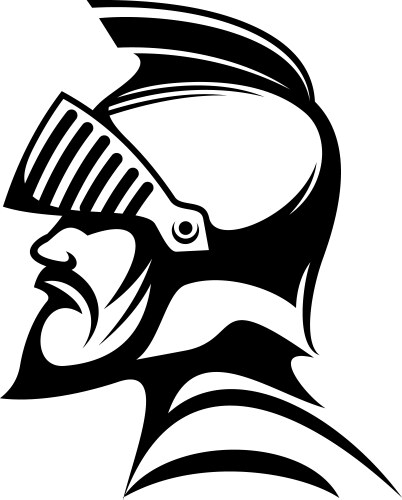 Roman Warrior Helmet Profile Vector Image