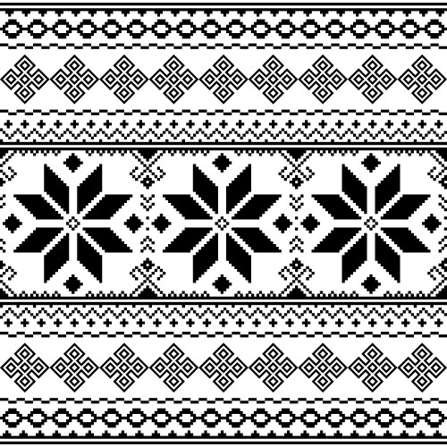 Traditional Ukrainian Folk Embroidery Pattern Vector Image