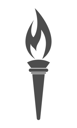 Torch icon image for logos websites applications vector image