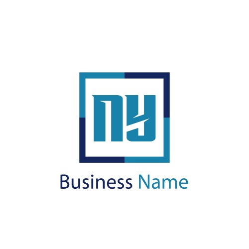 Initial ny letter logo template design – Royalty-Free Vector | VectorStock