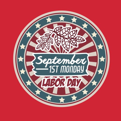 Retro labor day design Vector Image