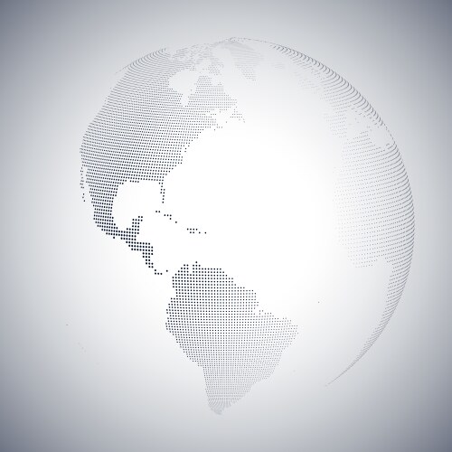 Digital globe world dotted Royalty Free Vector Image