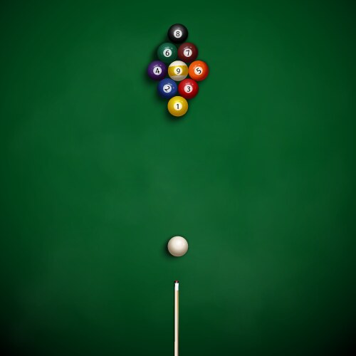 Billiard balls on table eps 10 vector image