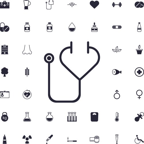 stethoscope icon vector image