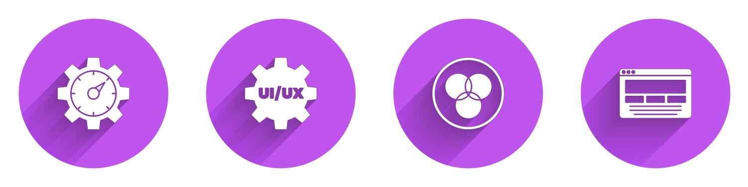 Set website statistic ui or ux design rgb vector image