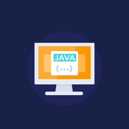 Java coding programming icon vector image
