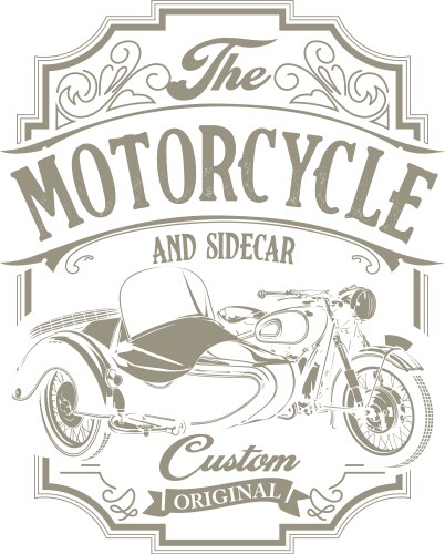 Tricycle with sidecar in different positions Vector Image