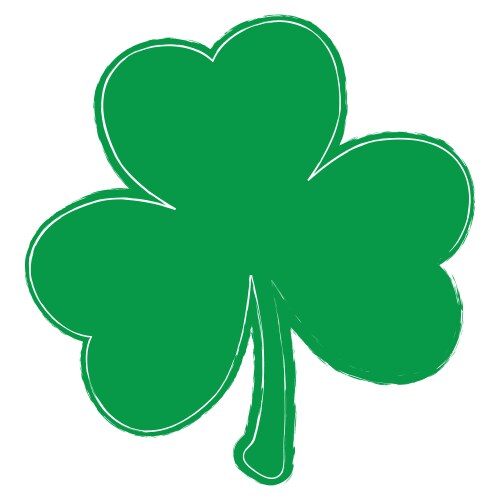 4 leaf clover lucky shamrock Royalty Free Vector Image