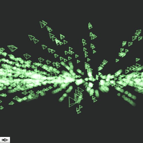 Array dynamic emitted particles motion effect vektorbild