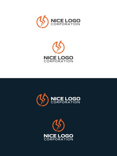 Lightning bolt minimal simple symbol creative Vector Image