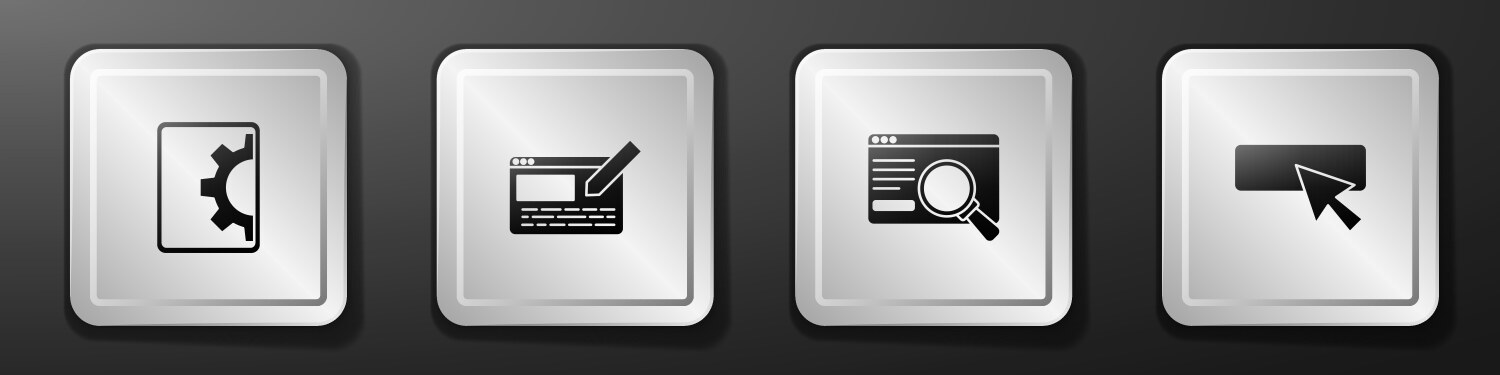 Set web development ui or ux design and icon vektorbild